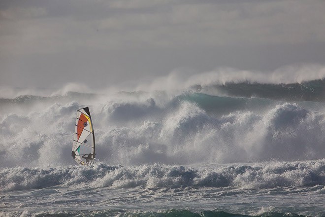 Current, extremely light winds and double-mast high sets were what the pros had to fight through - 2012 AWT Maui Makani Classic © American Windsurfing Tour http://americanwindsurfingtour.com/